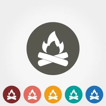 Bonfire vector icon Stock Illustration