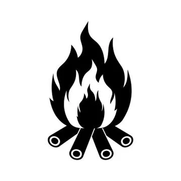Bonfire vector icon Stock Illustration
