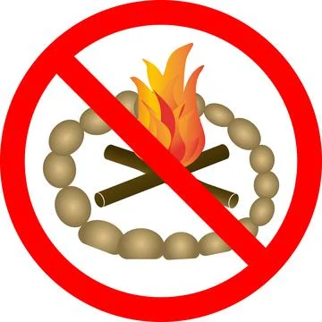 Bonfires are prohibited. Dont light fires. Vector image. Stock-Illustration