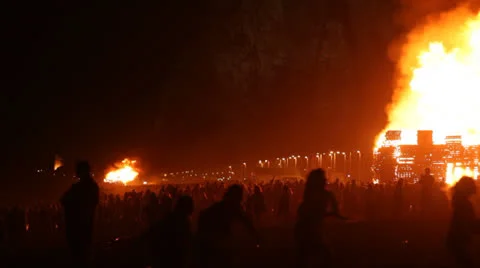Bonfires of Saint John in Spain 库存影片 24977407