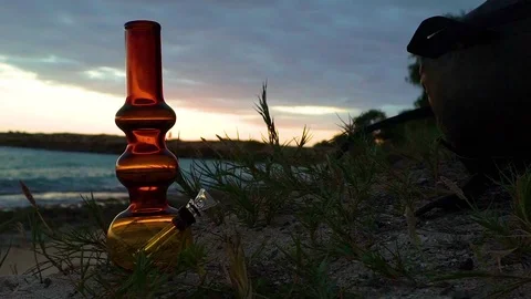 Bong in Hawaii during sunset Stock Footage 83228852