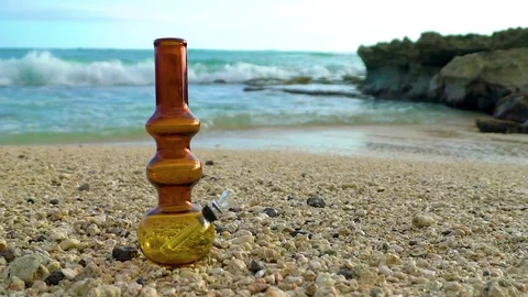 Bong in Hawaii on the shorebreak Stock Footage 83229196