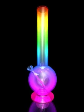 Bong isolated on black background Stock Illustration