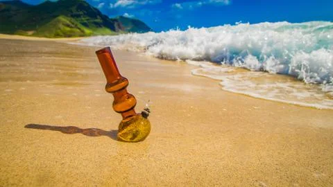 Bong on the shorebreaks Stock Photos
