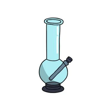Bong for smoking doodle icon, vector illustration Stock Illustration