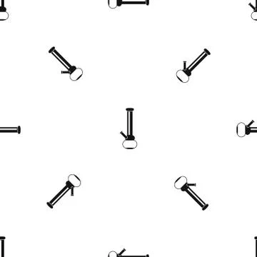 Bong for smoking marijuana pattern seamless black Stock Illustration