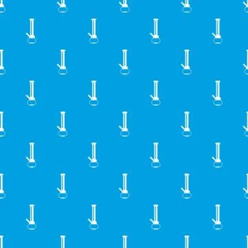Bong for smoking marijuana pattern seamless blue Stock Illustration
