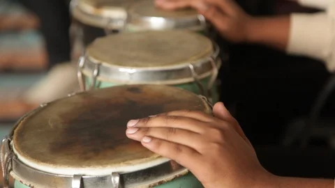 A bongo artist in Action Stock-Footage 112965586