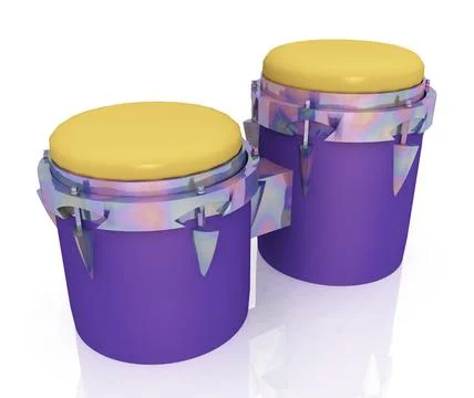 Bongo drum against a white background Stock Illustration
