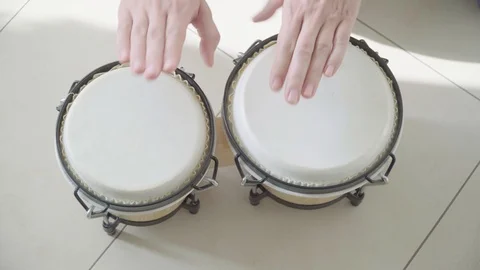 Bongo drums close-up Stock Footage 119603194