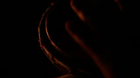 Bongo by firelight 2 Video stock 24635056