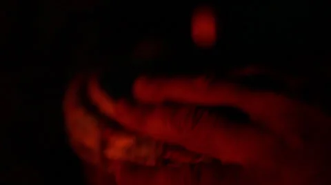 Bongo by firelight Stock Footage 24425639