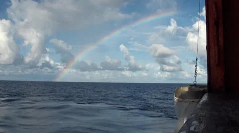 Bongo nets and rainbow Stock Footage 36464223