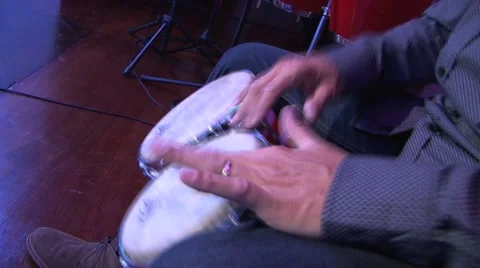 Bongo playing salsa music Video stock 46415619