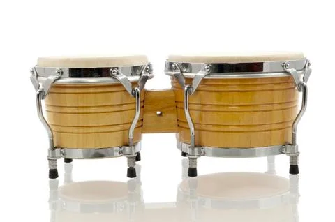 Bongo set isolated in white Stock Photos