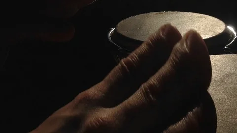 Bongos drummer performing Stock Footage 93419059