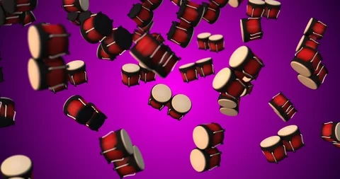 Bongos falling slow motion Stock Footage 88538984