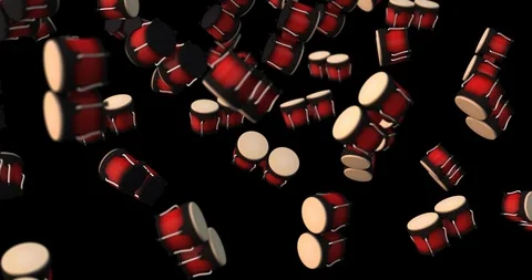 Bongos falling slow motion Stock Footage 88539676