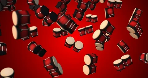 Bongos falling slow motion Video stock 88540622