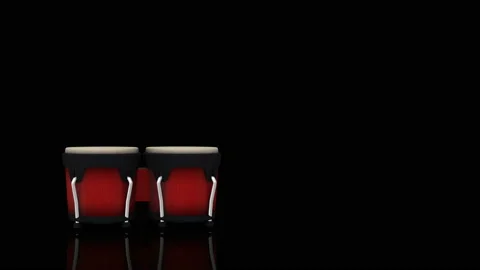 Bongos turns on itself animation Stock Footage 238924477