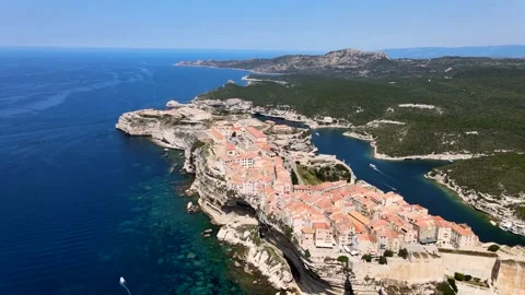 Bonifacio from above Stock Footage 138323964