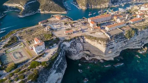 Bonifacio Panoramic View Above the Clouds Stock Photos