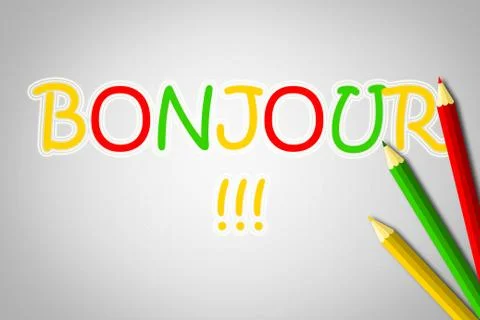 Bonjour concept Stock Illustration