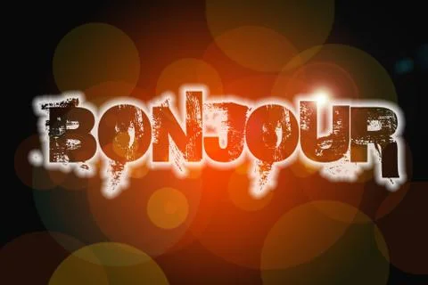 Bonjour concept Stock Illustration