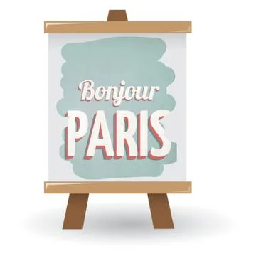 Bonjour Paris 스톡 일러스트