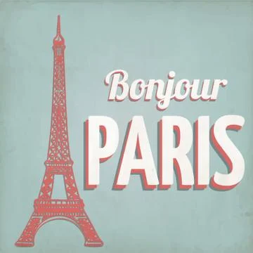 Bonjour Paris Stock-Illustration