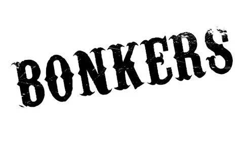 Bonkers rubber stamp Stock Illustration
