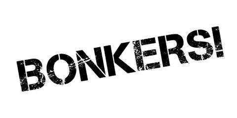 Bonkers rubber stamp Stock Illustration
