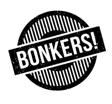 Bonkers rubber stamp Stock Illustration