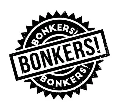 Bonkers rubber stamp Stock Illustration