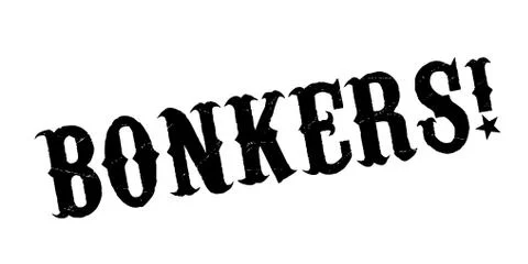 Bonkers rubber stamp Stock Illustration