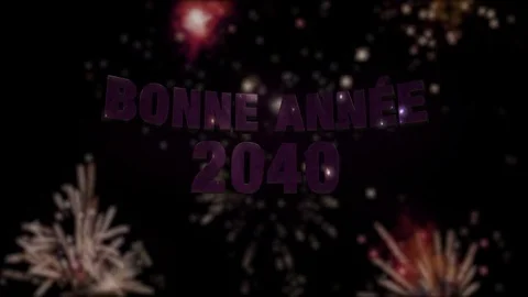 Bonne Année 2040 Loop 4K Stock Footage 84677651