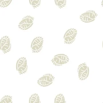 Bonnet sea shell beach glyph seamless pattern Stock Illustration