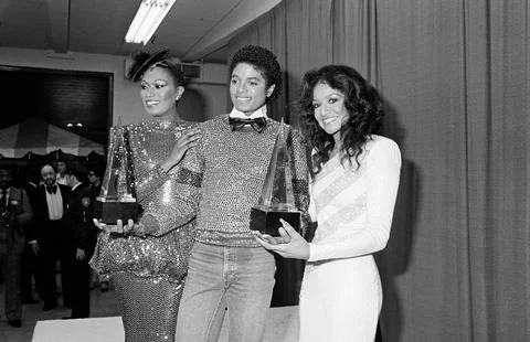 Bonnie Pointer, Michael Jackson, and LaToya Jackson - 30 Jan 1981 Stock Photos