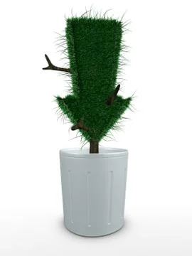 Bonsai arrow-down Illustrazione stock