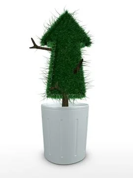Bonsai arrow-up Stock Illustration