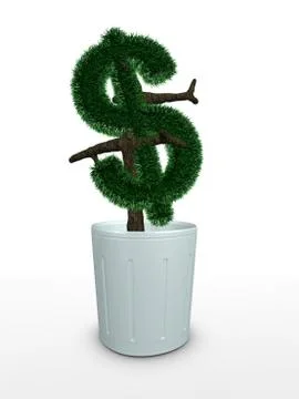 Bonsai dollar Stock Illustration