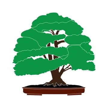 Bonsai icon Illustrazione stock