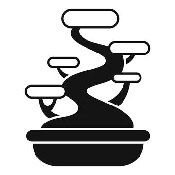 Bonsai tree growing in a pot representing japanese culture and gardening art Illustrazione stock