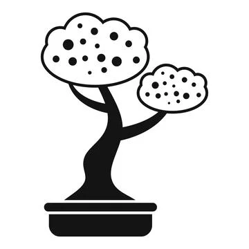 Bonsai tree growing in a small pot, cultivating miniature nature Ilustração Stock