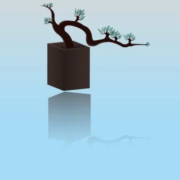 Bonsai tree Stock Illustration
