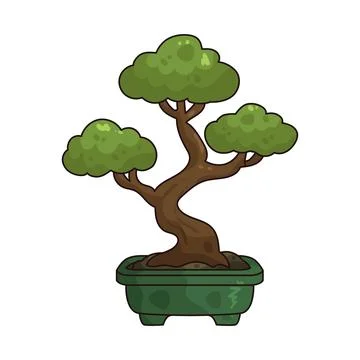 Bonsai tree illustration Stock Illustration