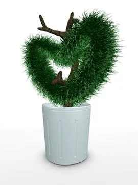 Bonsai tree, love Illustrazione stock