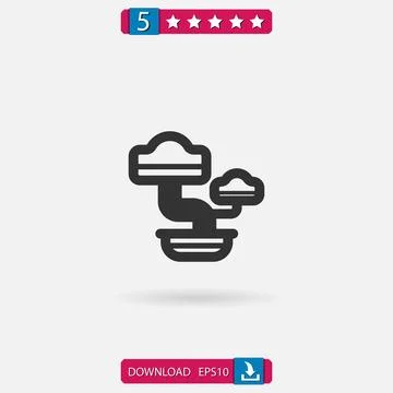 Bonsai vector icon Stock Illustration