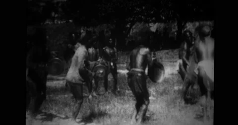 Bontoc Igorot men playing musical instruments and dancing Stock Footage 43442152