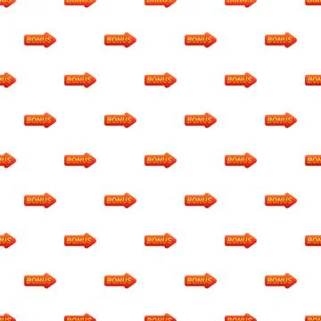 Bonus arrow tag seamless red textured pattern Illustrazione stock